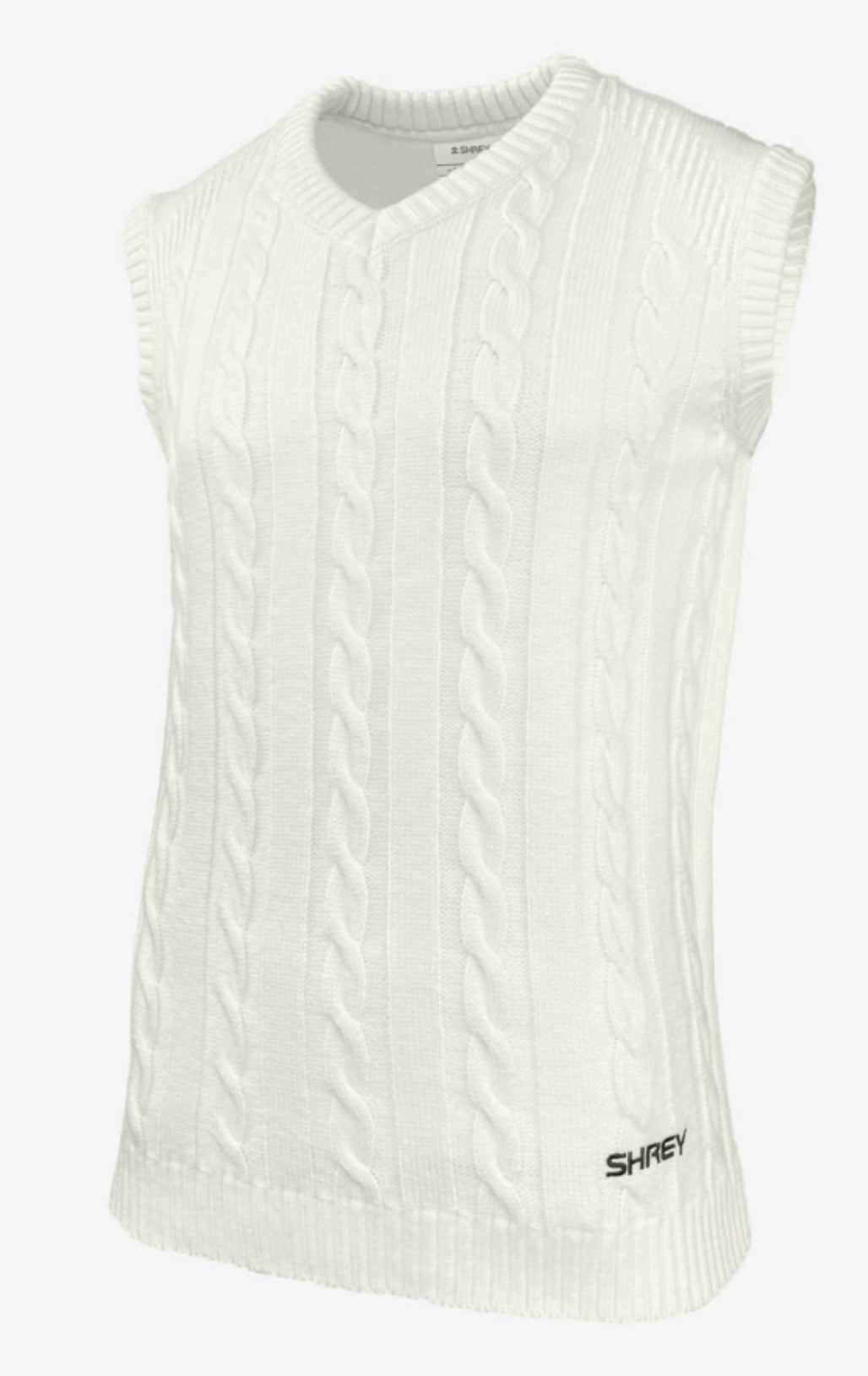 Shrey Knitted Cricket White Sweater/ Jumper