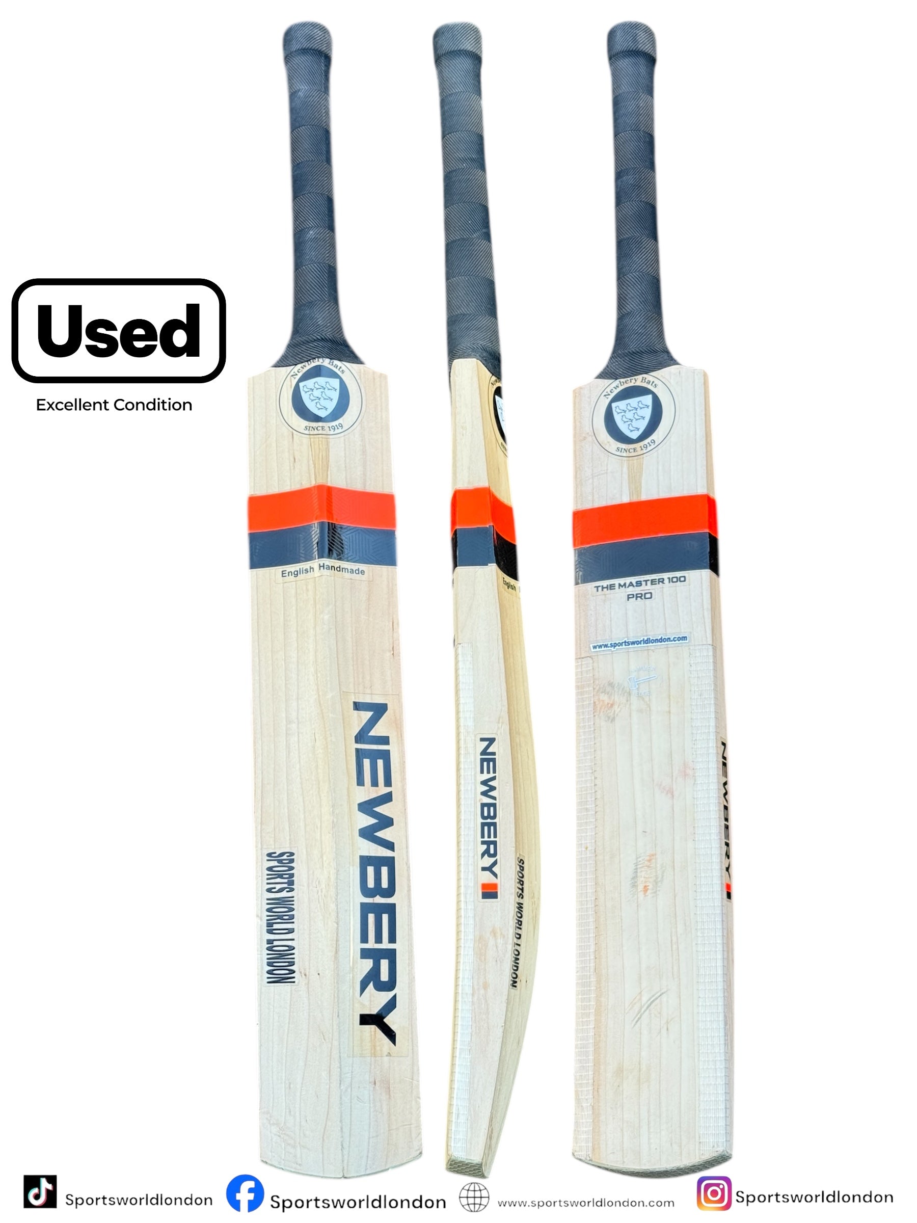Newbery The Master Pro 100 English Willow cricket bat- USED