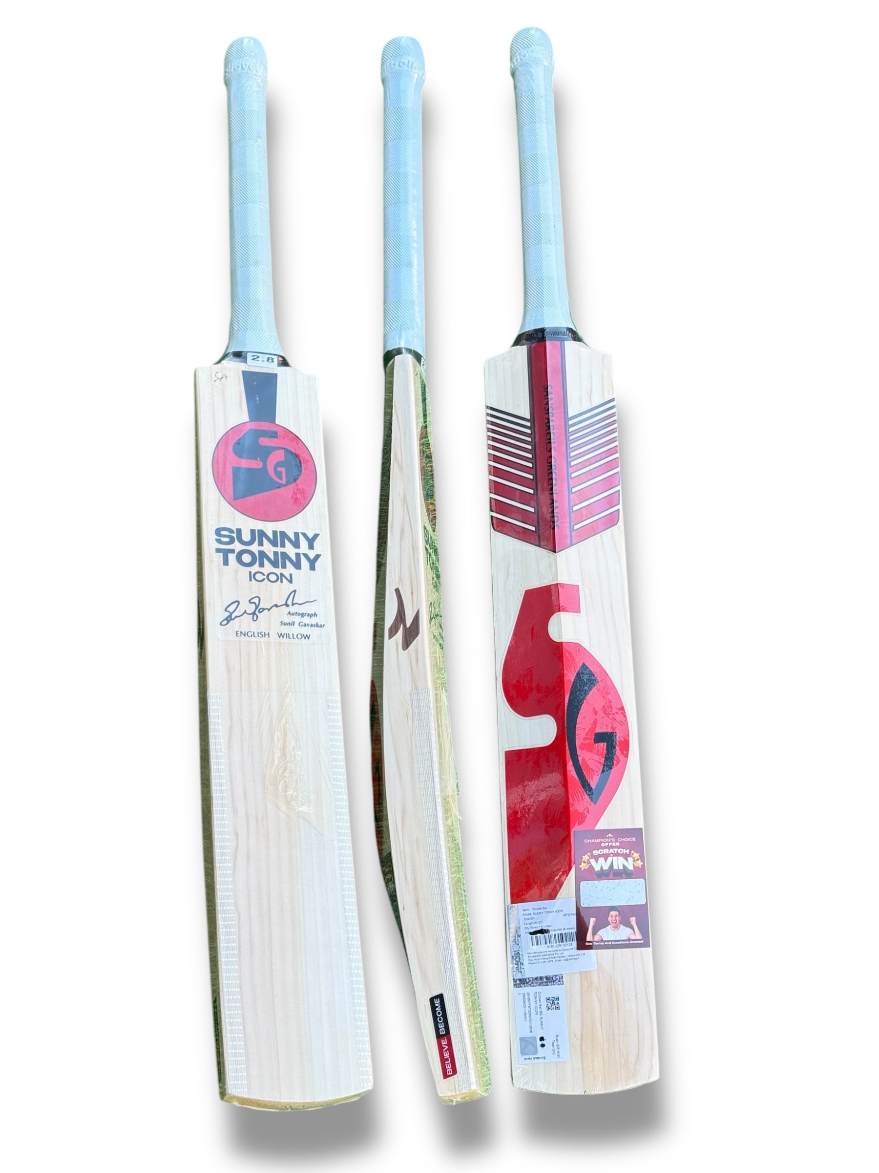 SG Sunny Tonny Icon Red English Willow Cricket Bat