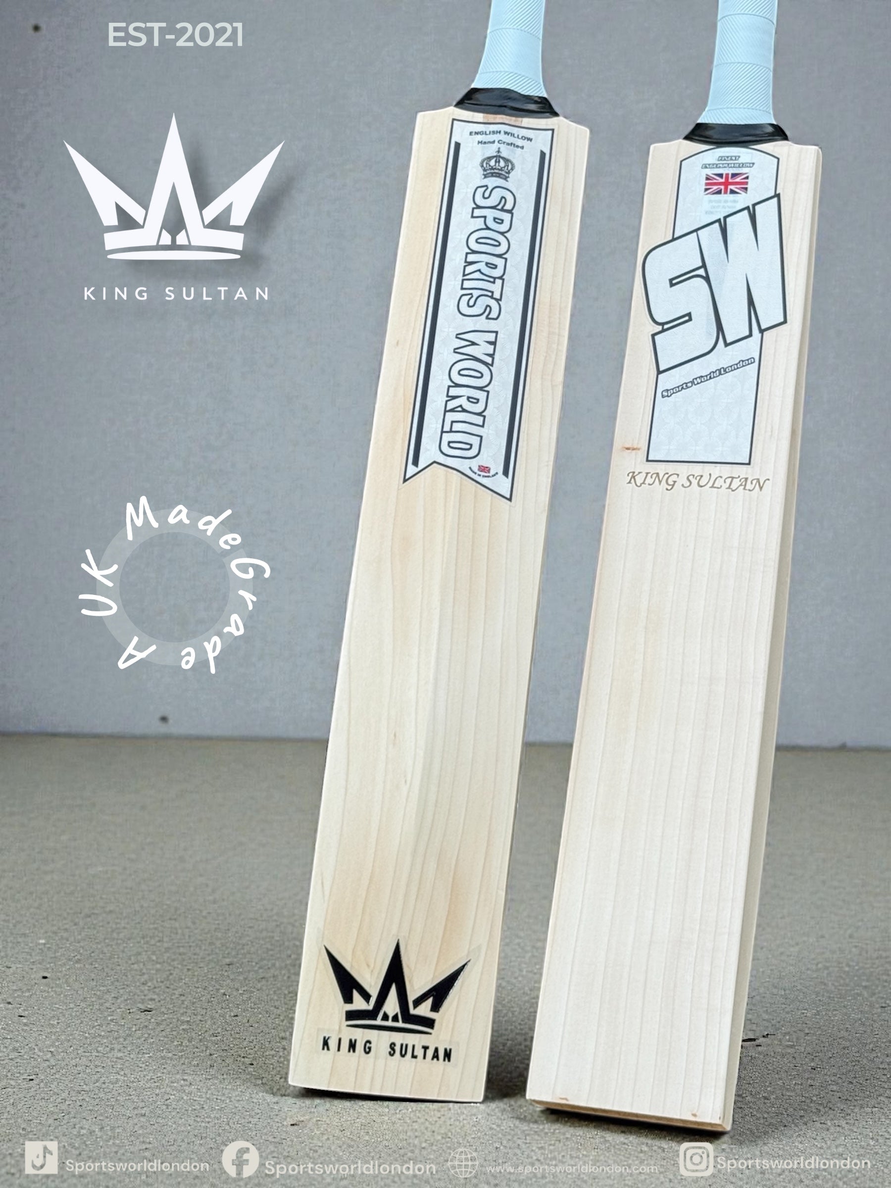A- SW King Sultan English Willow Cricket Bat - SH