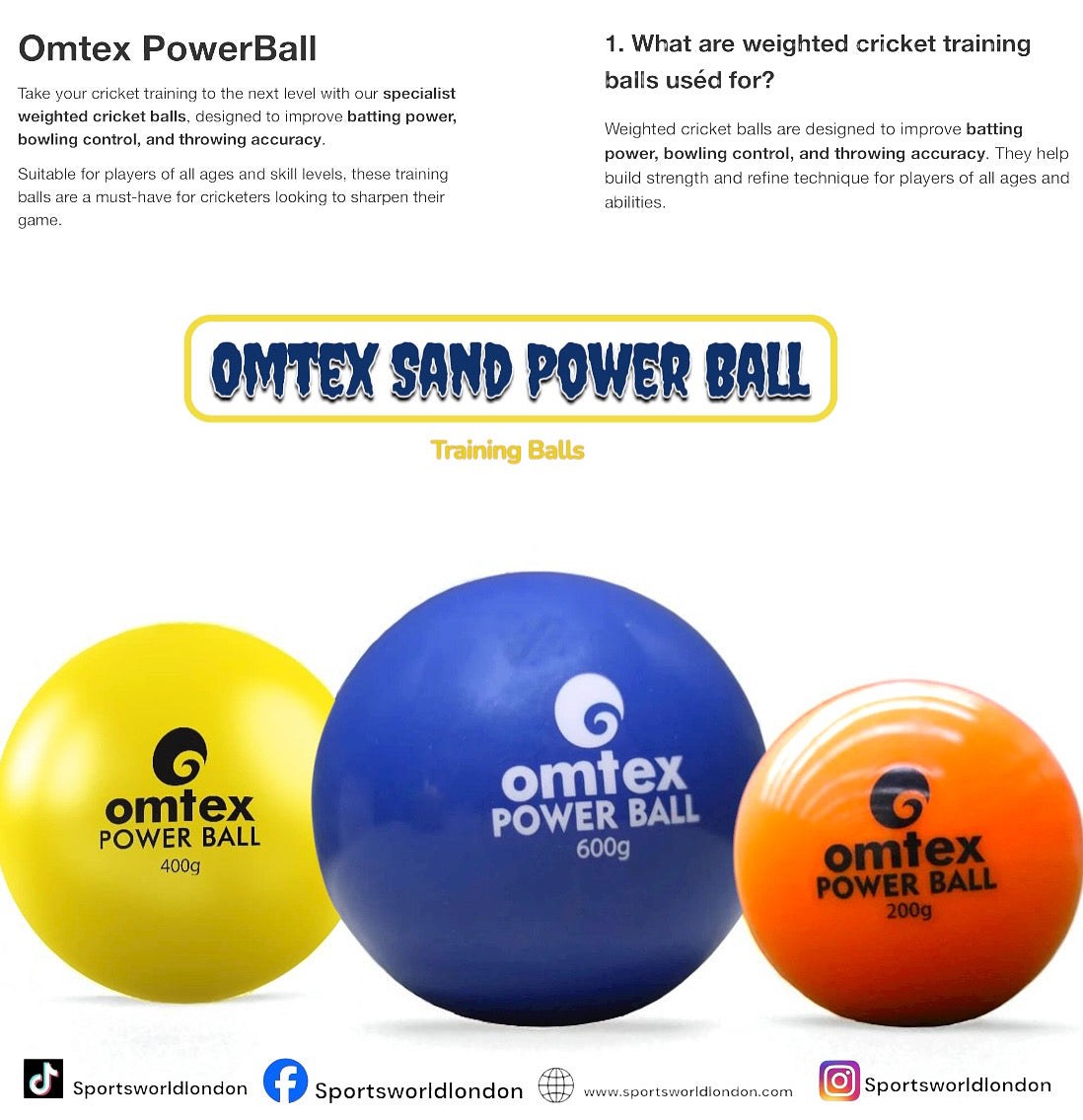 Omtex Sand Training Power Balls