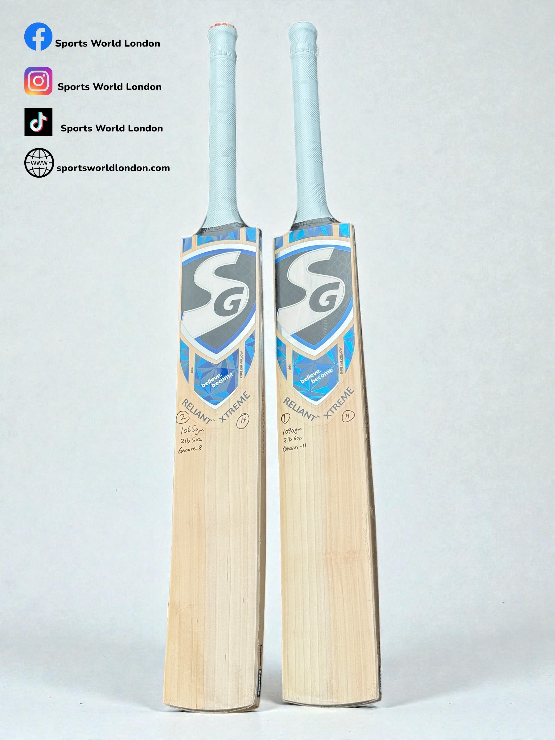 SG Reliant Xtreme English Willow Harrow Size Cricket Bat