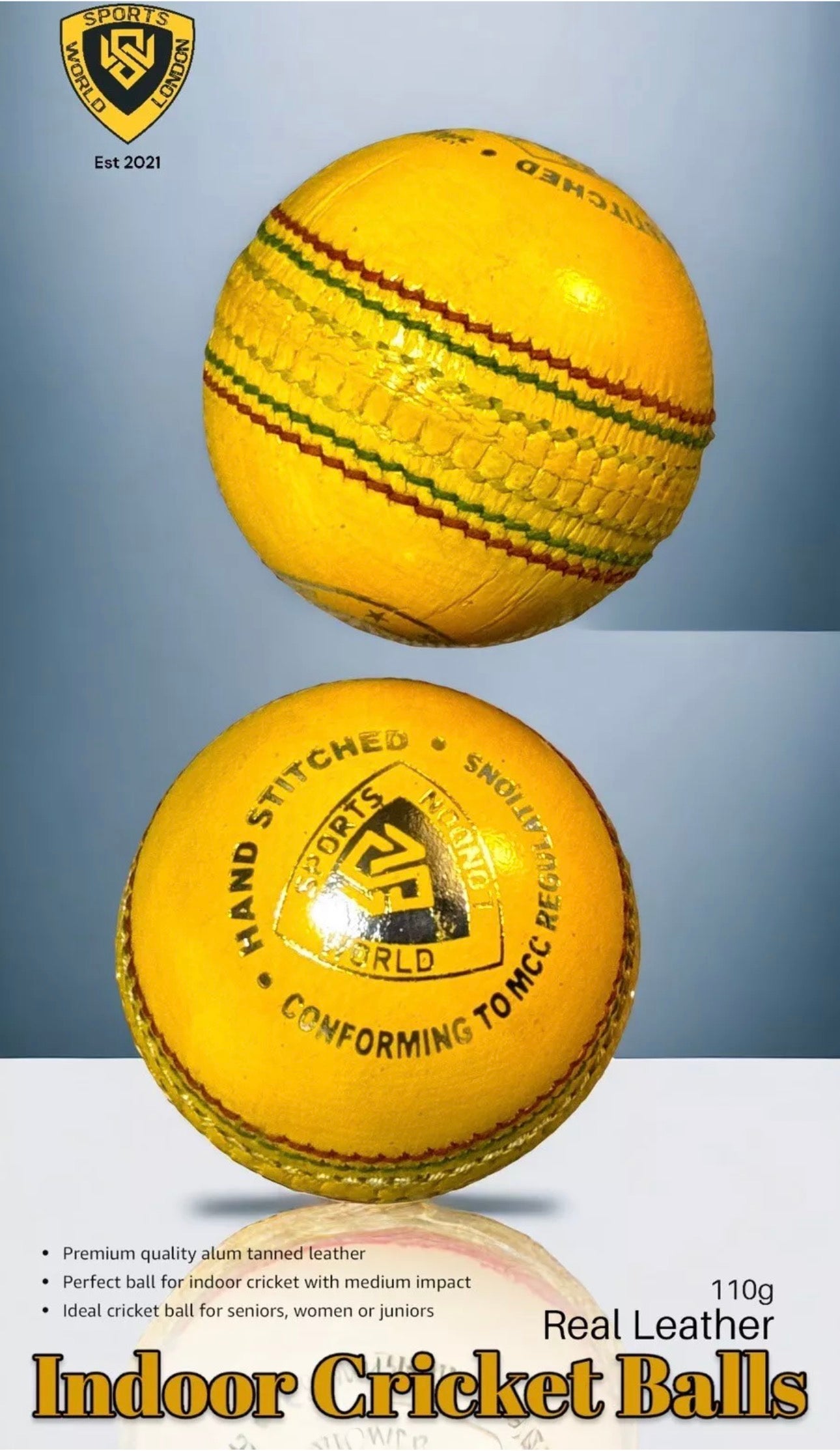 SW Majestic Leather Mold Injected
Indoor Cricket Ball- 114g