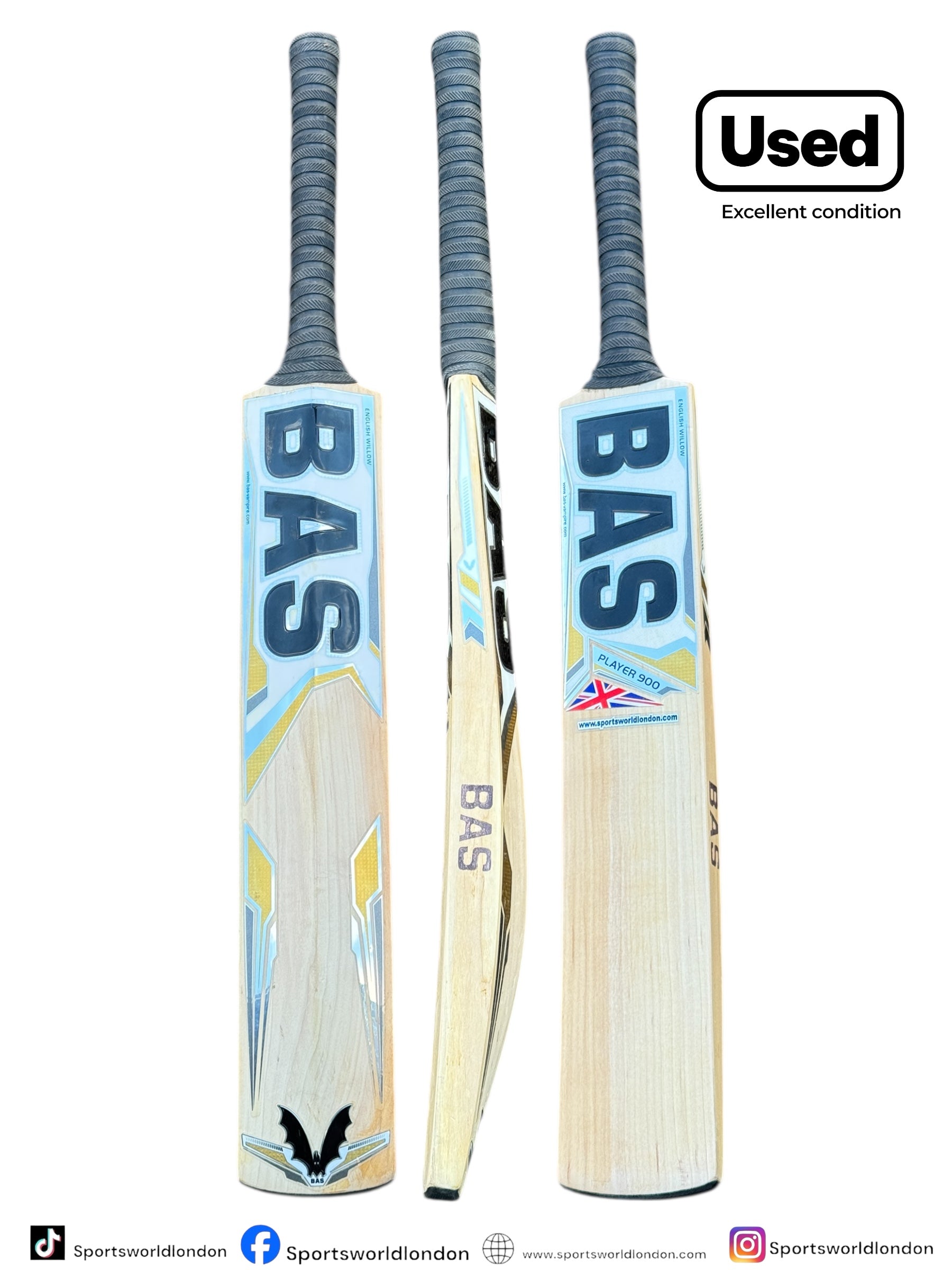 BAS Players Edition English Willow Cricket Bat - Used