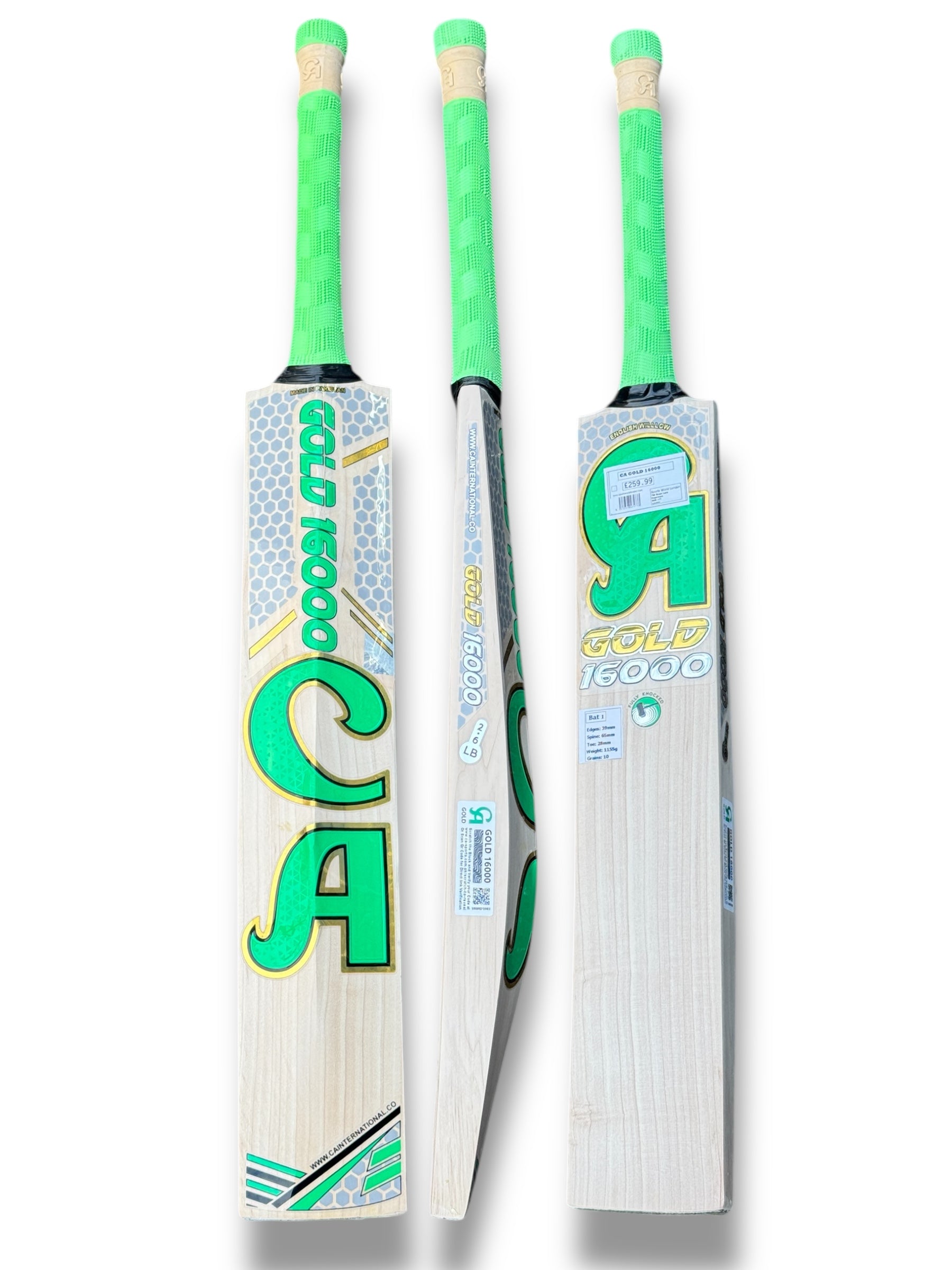 CA 16000 Gold English Willow cricket bat- SH Newly launched