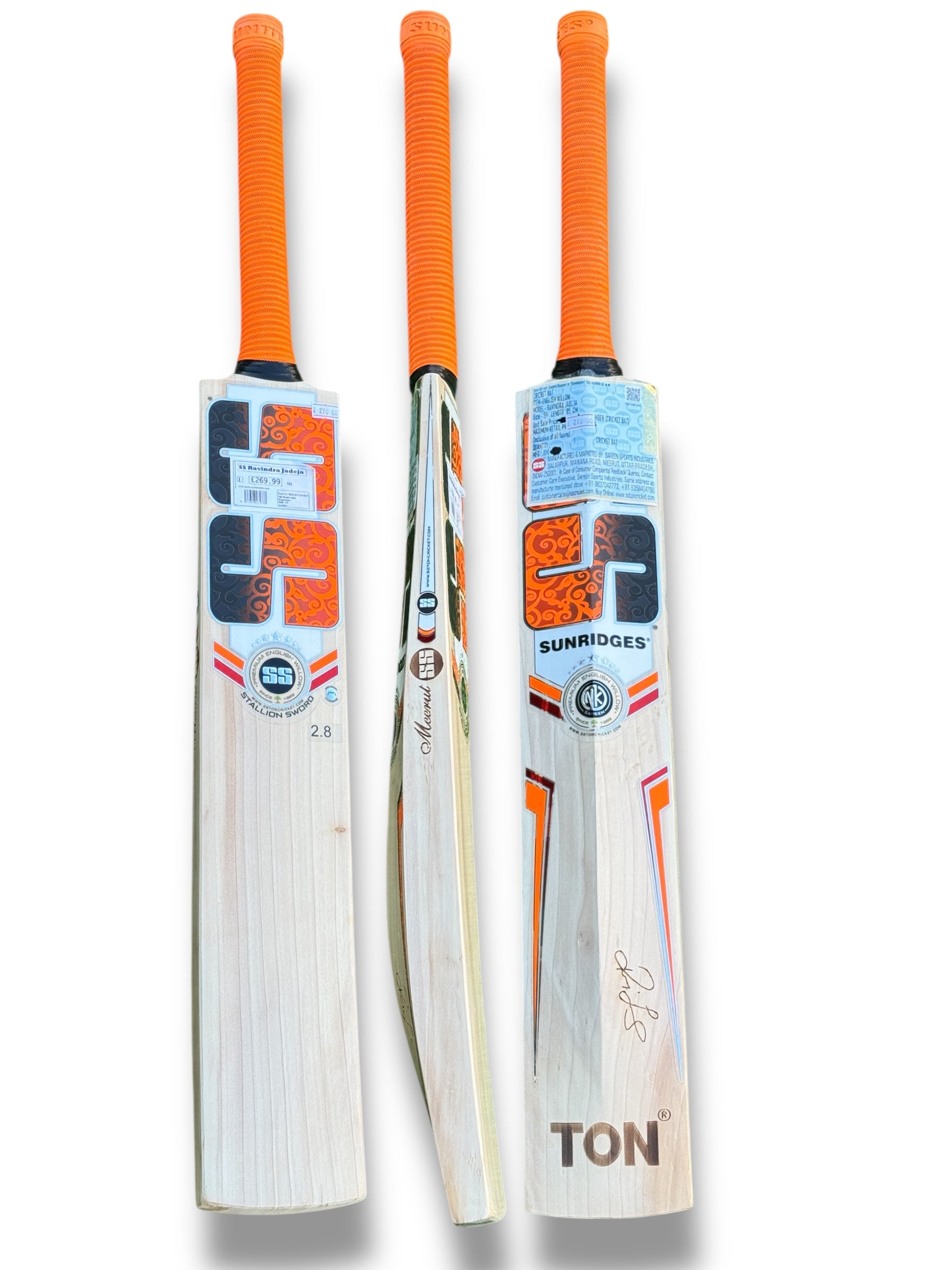 SS TON RAVINDRA JADEJA EDITION CRICKET BAT