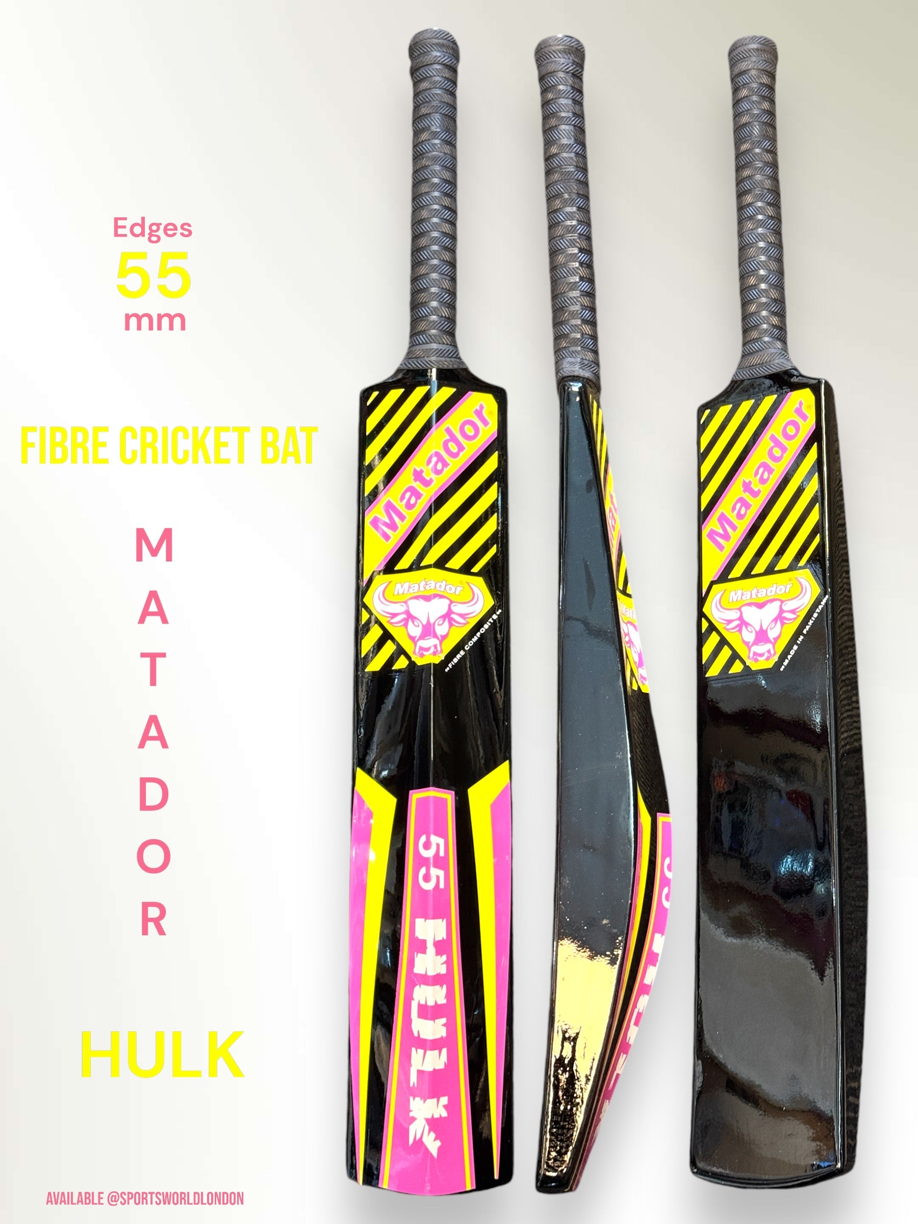 Matador Hulk Fibre Cricket Bats 55mm Edges