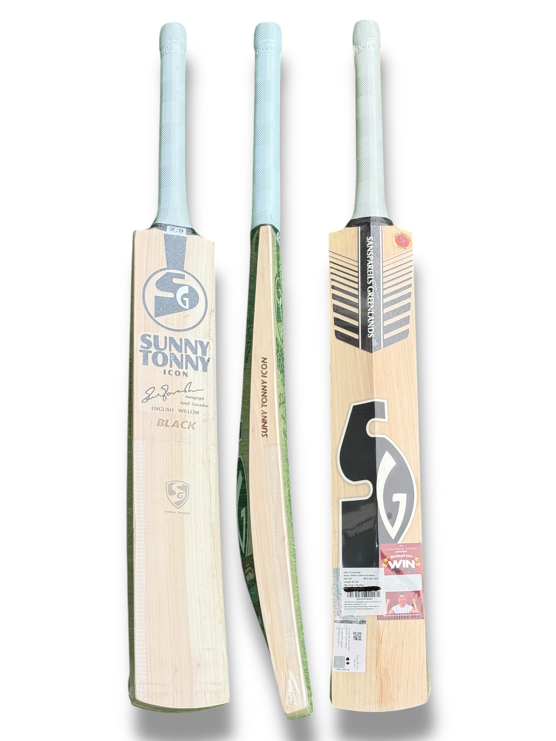 SG Sunny Tonny Icon Black 2026 Cricket Bat