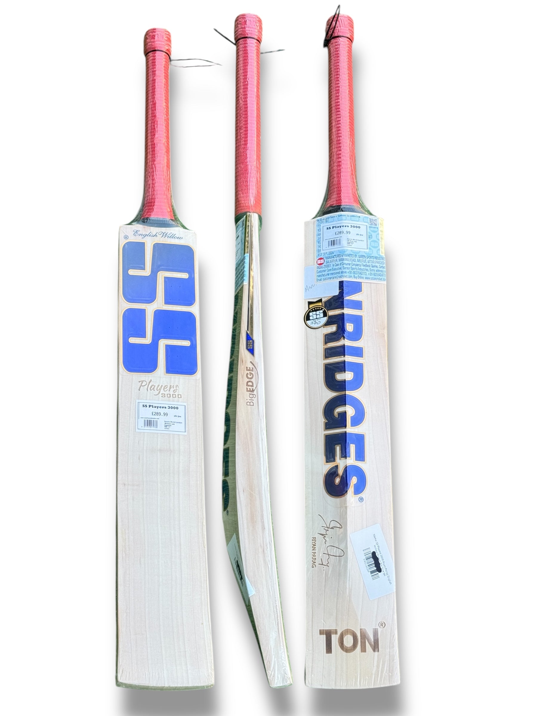 SS Players 3000 Cricket bat (Riyan Parag)