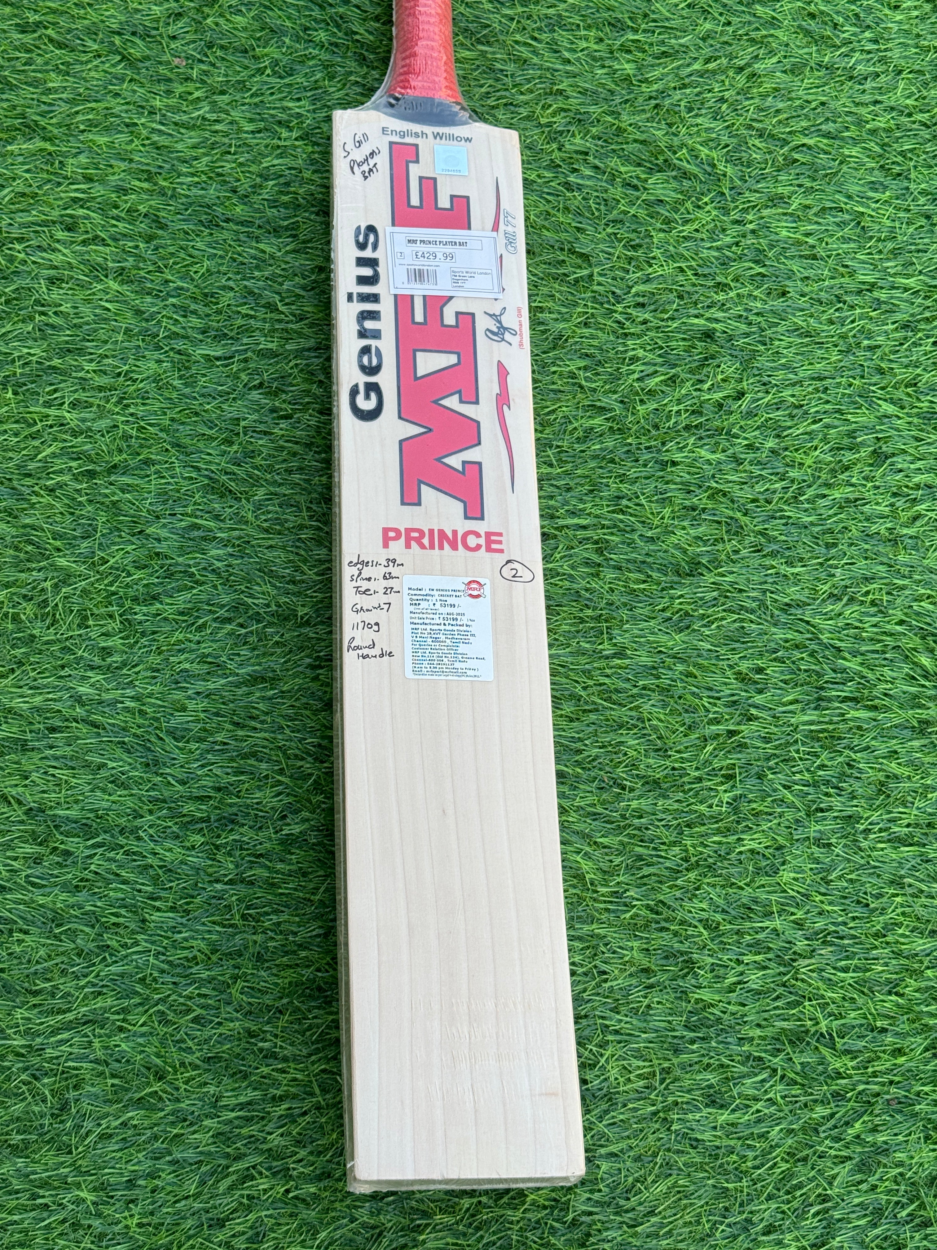 MRF Prince Players Cricket Bat