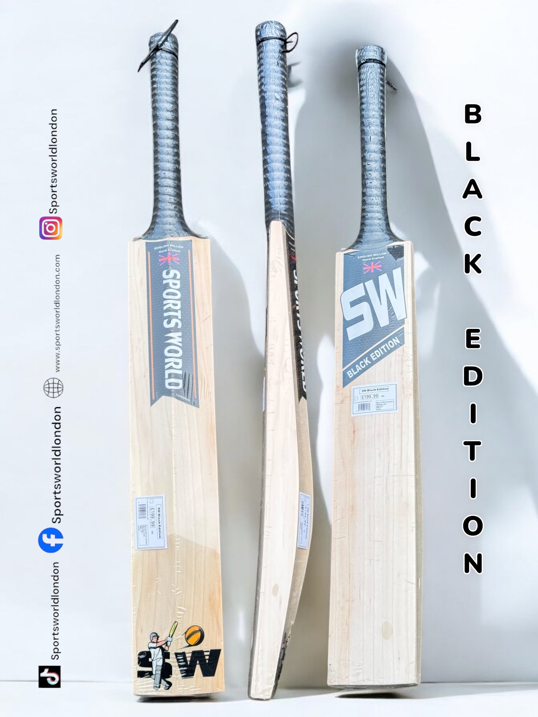 SW Black Edition Cricket Bat