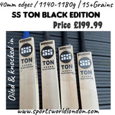 SS Black Edition Cricket Bat-SH