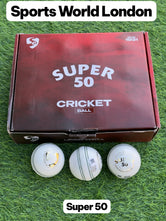 SG Super 50 White Leather Cricket Bat