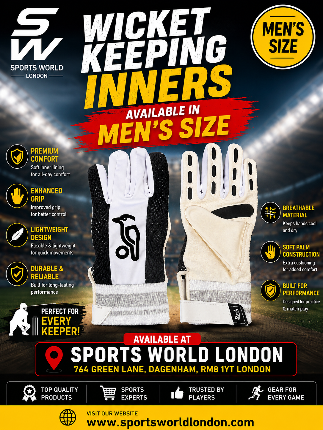 Kookaburra Pro Players Wicket Keeping Inners