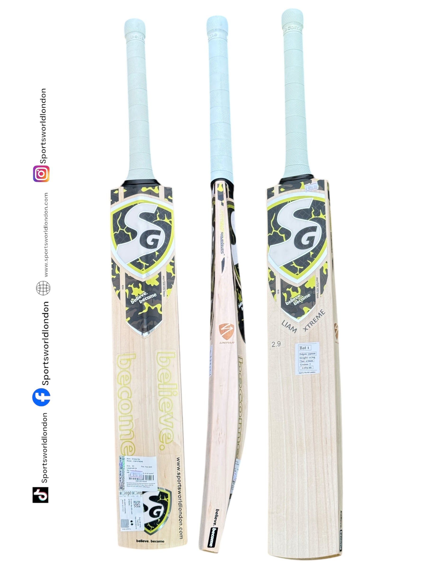 SG LIAM XTREME CRICKET BAT | PLAYER PROFILE