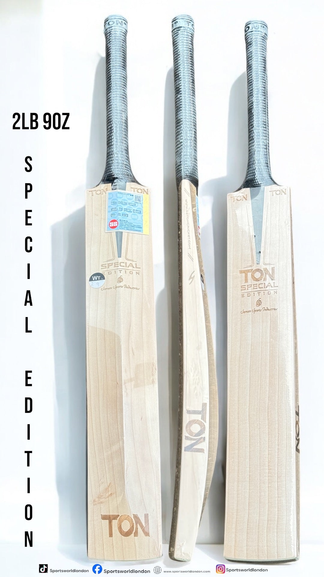 SS TON “Laser Engraved” Special Edition Cricket Bat